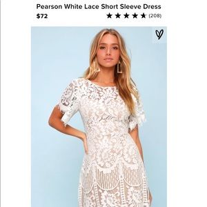 Lulu’s White Lace Short Sleeve Dress